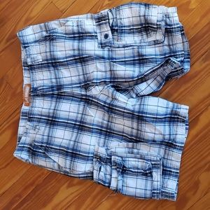 Men's Lee blue and white plaid shorts